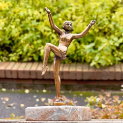 Dansende kvinne, skulptur, bronse, Art Deco