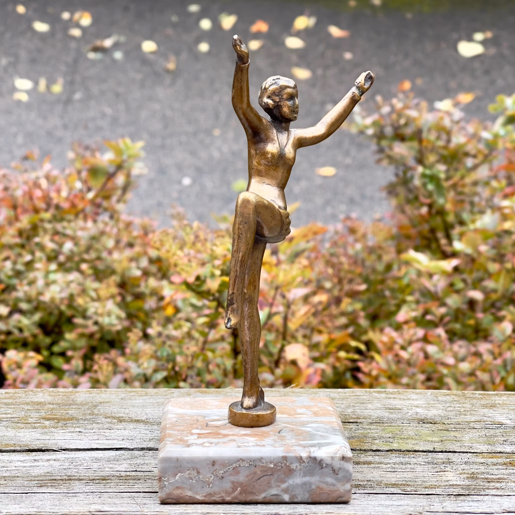 Tanzende Frau, Skulptur, Bronze, Art Deco