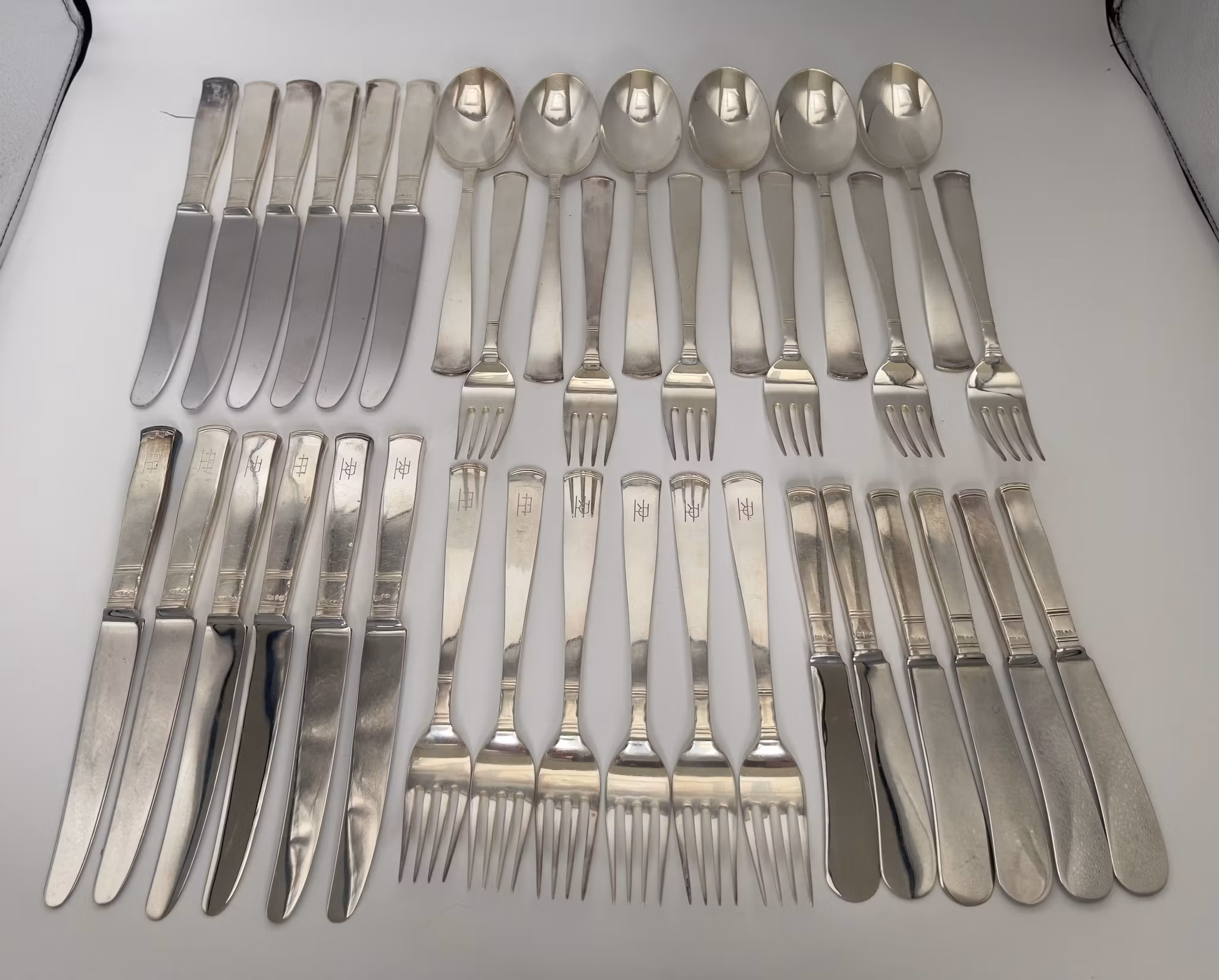 36 POSATE argento, 6x6 pezzi GAB