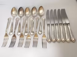 POSATE Skandia, argento, 17 pezzi SAGA