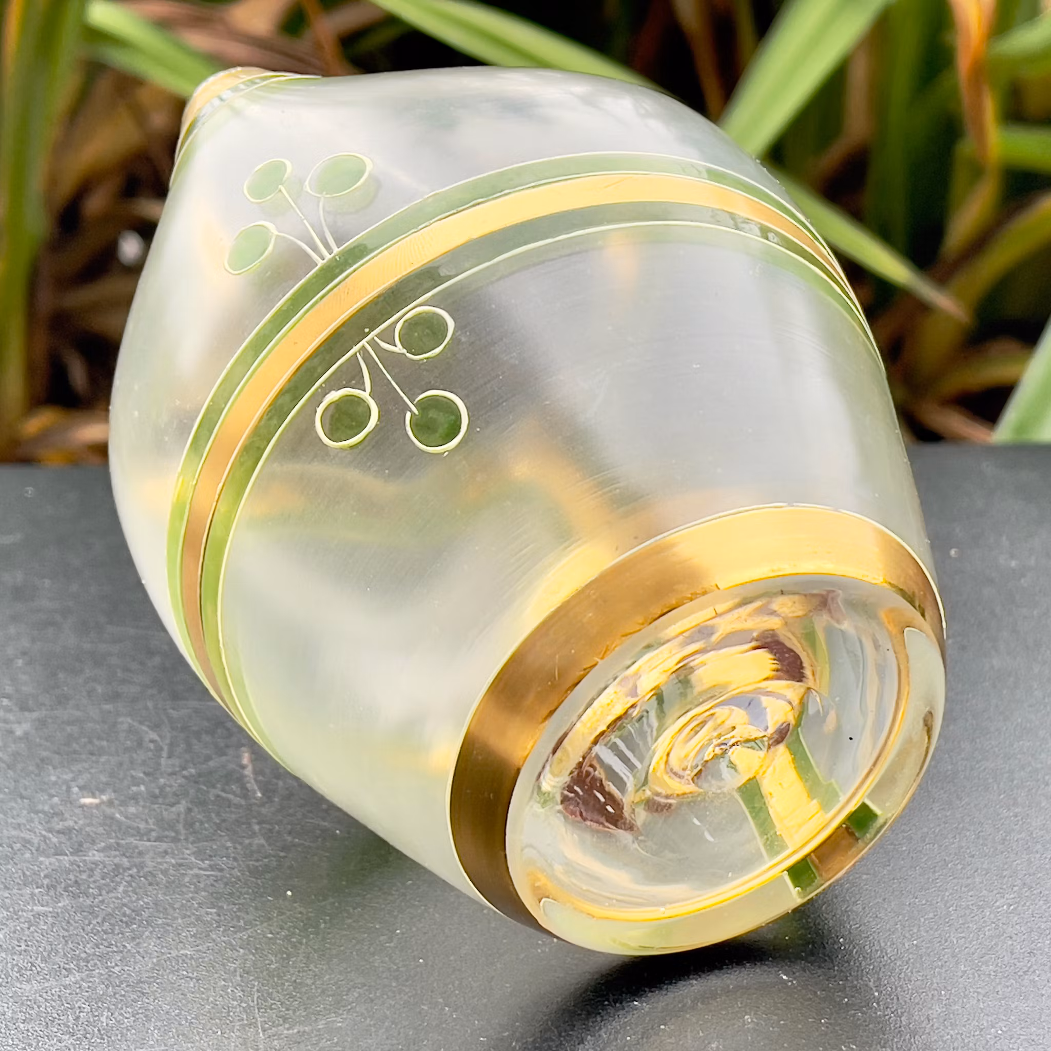 Art Nouveau Enameled art glass vase, Lobmeyr, Austria, late 19th century