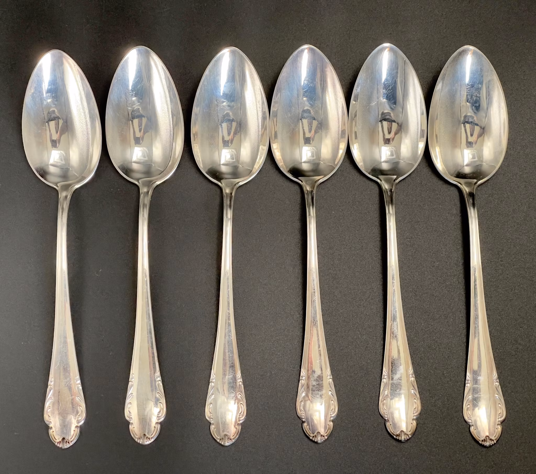 Skandia skedar, silver, 6 delar HAGA