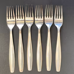 GAB gafflar, silver, 6 delar