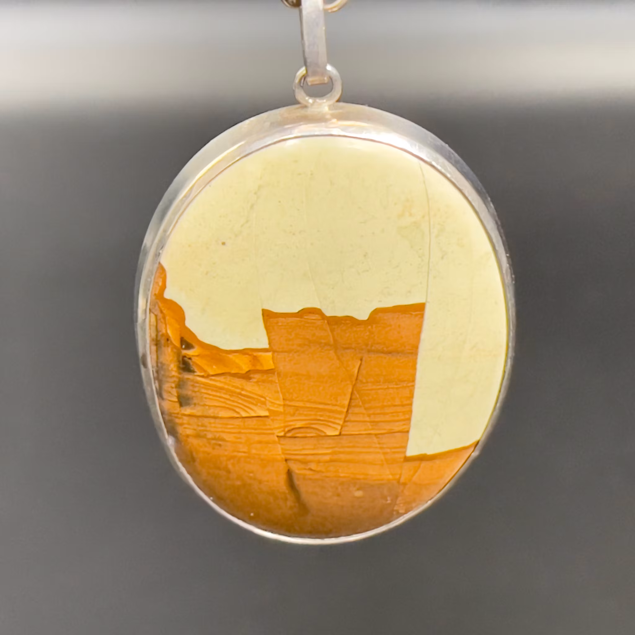 Vintage, sølv kjede med anheng