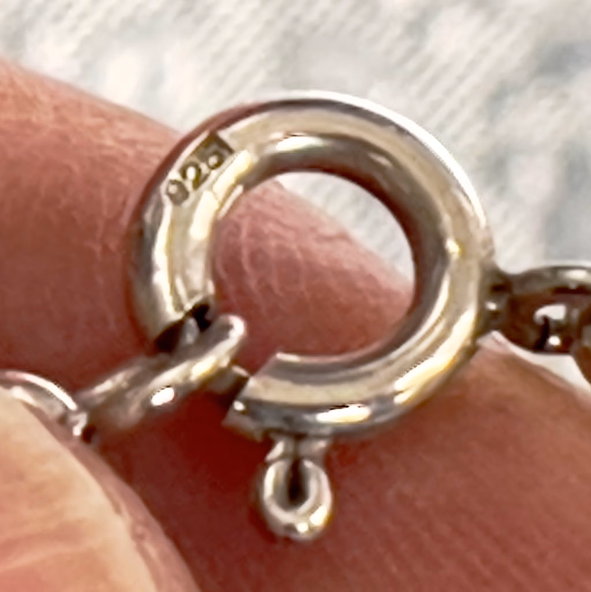 Vintage, sølv kjede med anheng