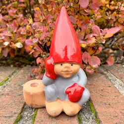 Ljusstake, tomteflicka, Lisa Larson, Gustavsberg