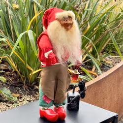 Vanhukset Joulupukki lyhty