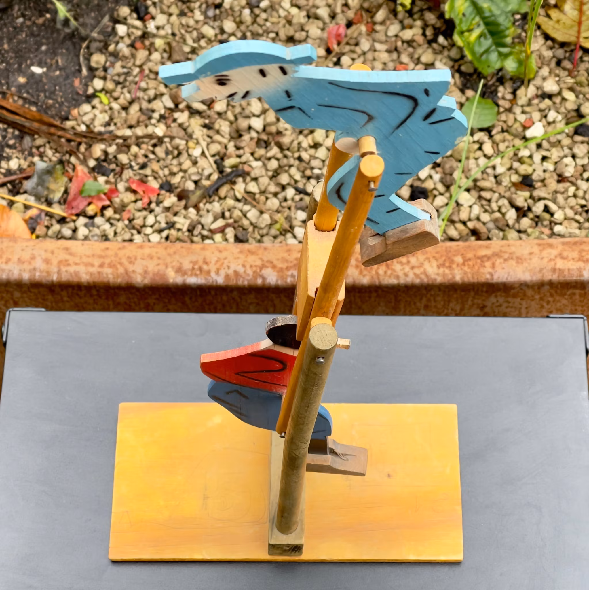 Jouet en bois Kronblom et Malin, vers 1930, signé