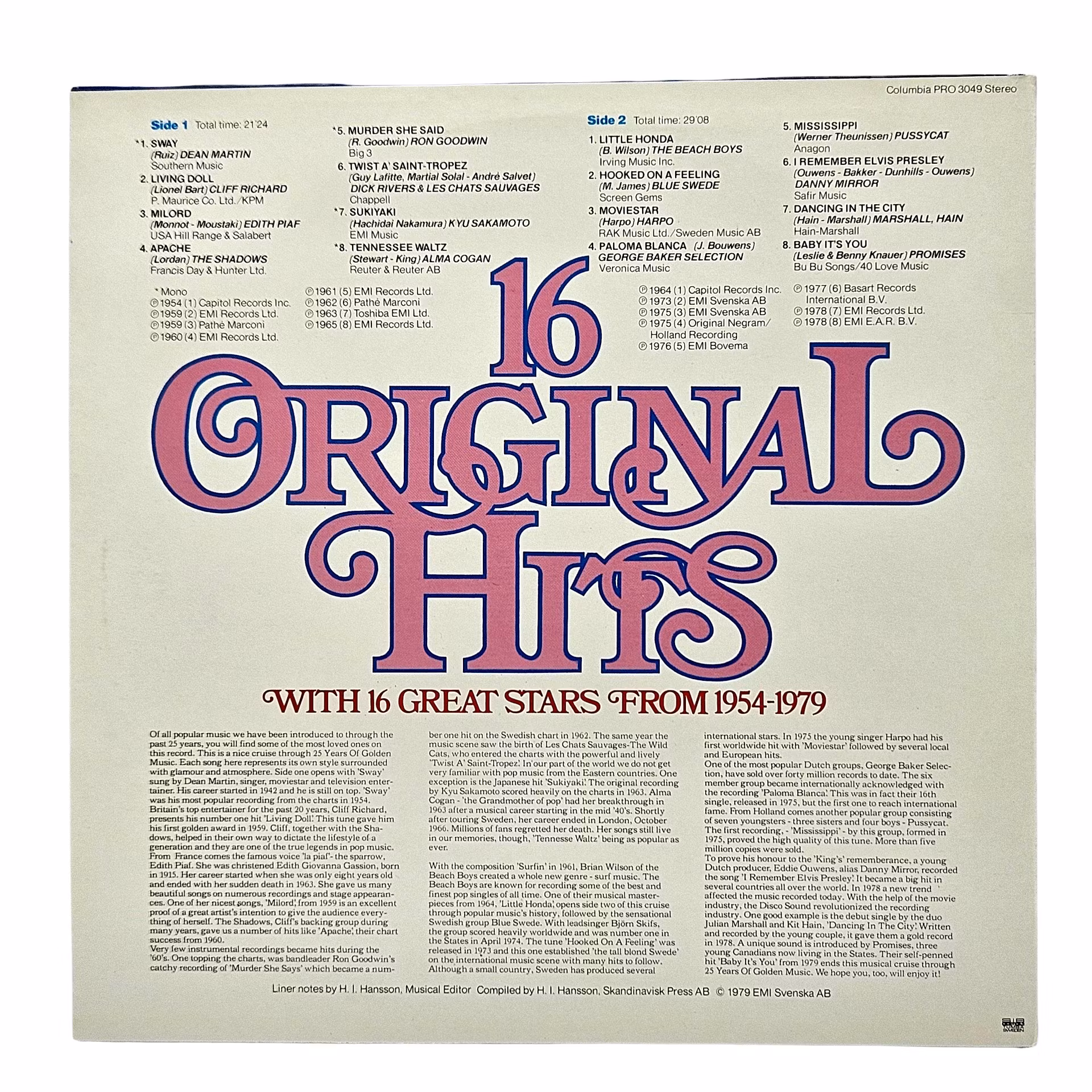 25 Jahre goldene Musik, 16 Original-Hits, Vinyl-LP