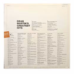 Dean Martin Greatest Hits, Vinyl LP