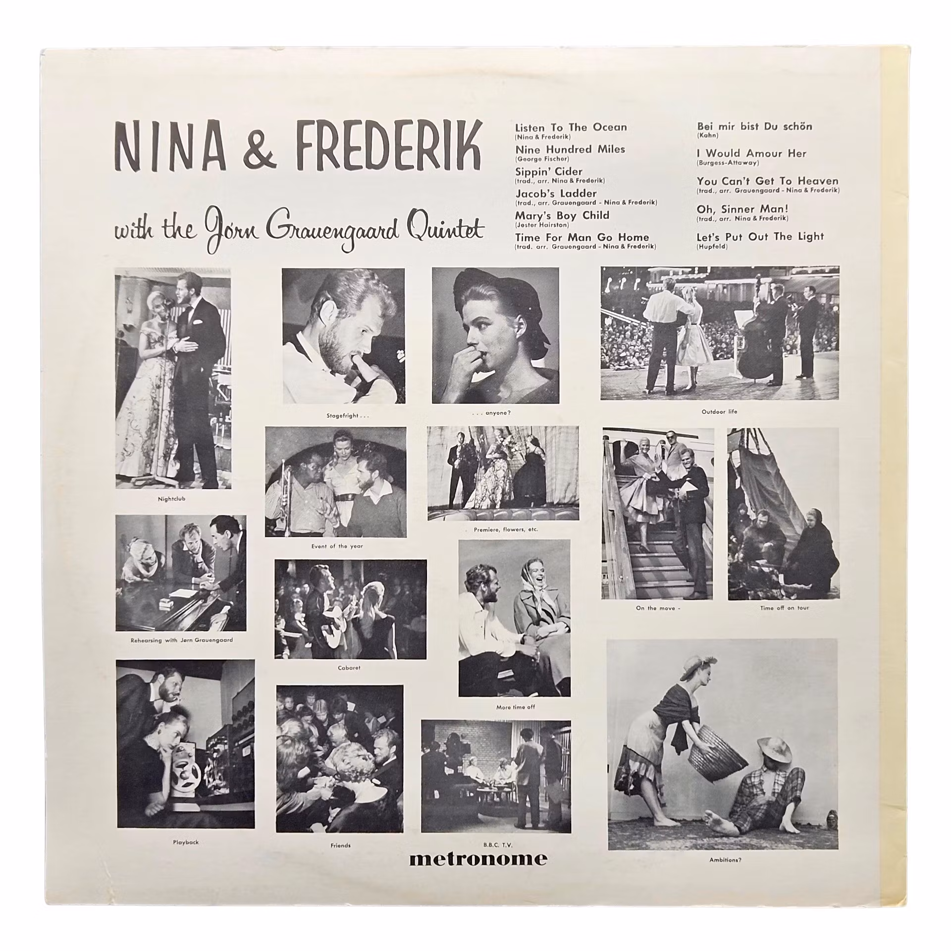 Nina And Fredrik, With The Jörn Grauengaand Quintet, Vinyl LP