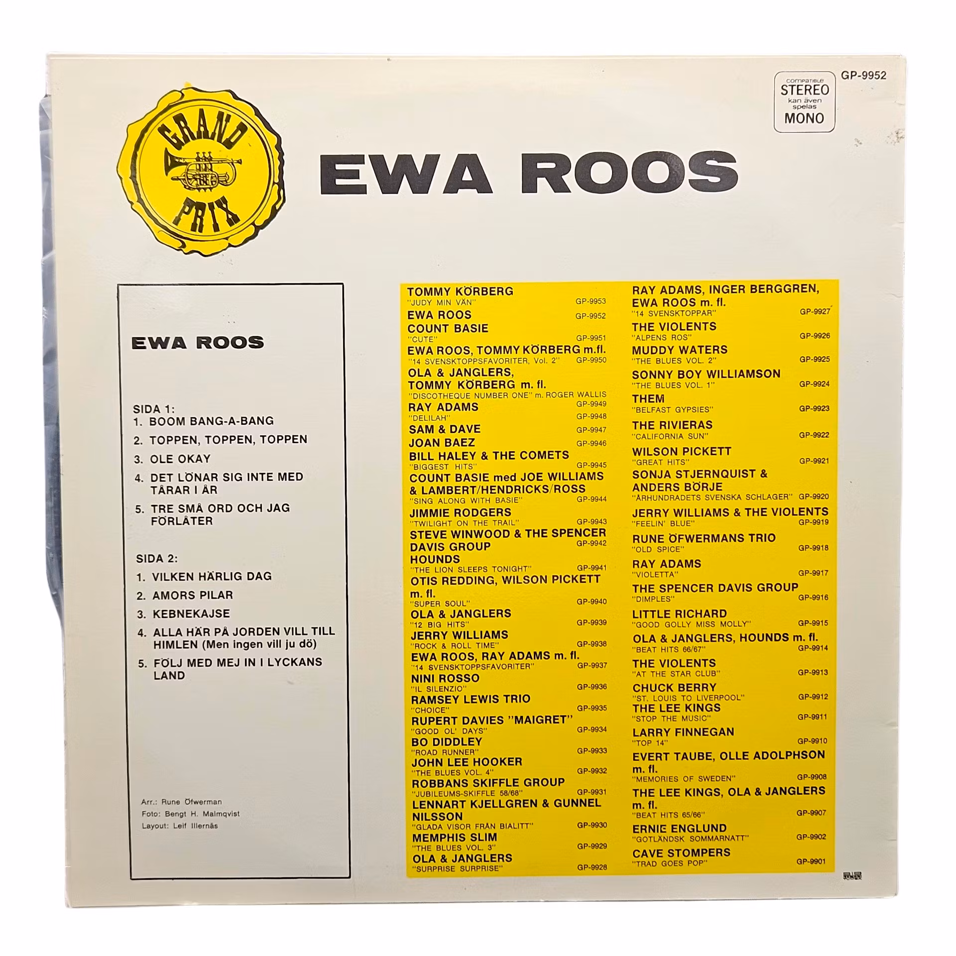 Eva Roos, Boom Bang A Bang, Vinyl-LP