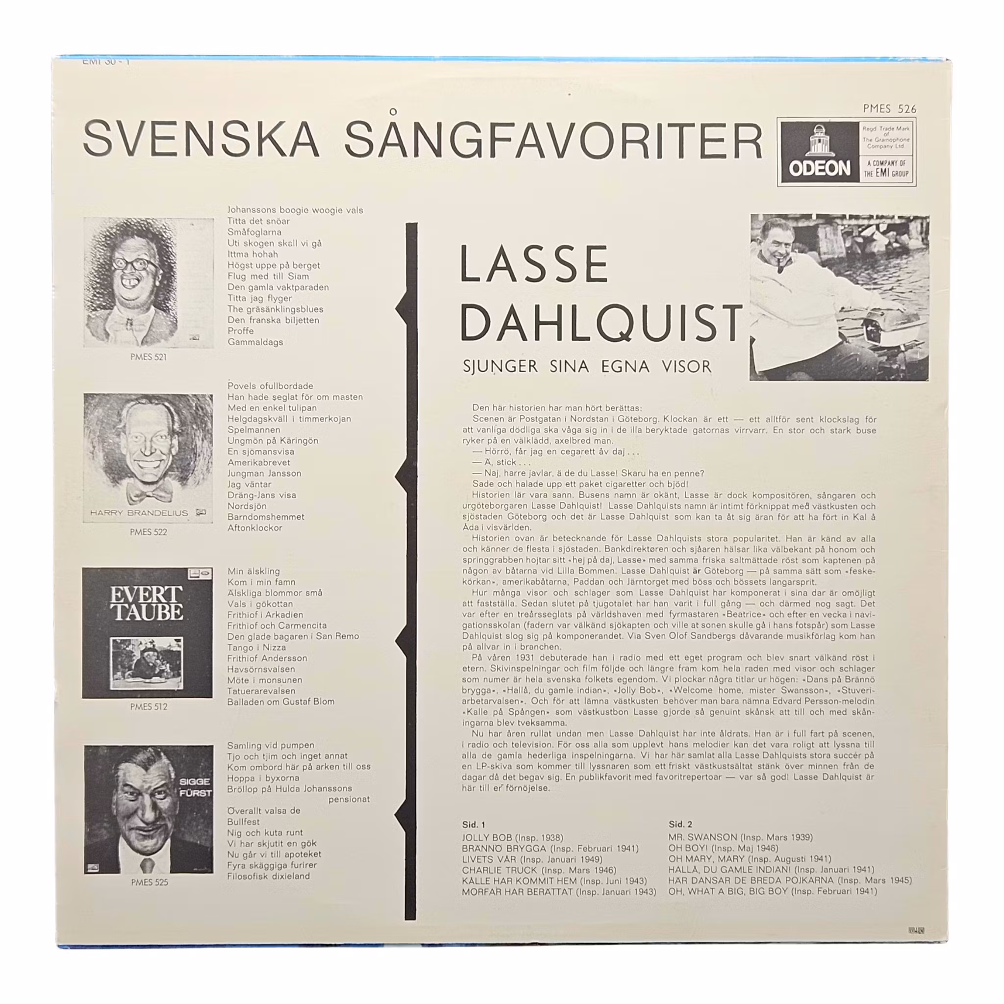 Lasse Dahlquist with Orchestra, Vinyl LP
