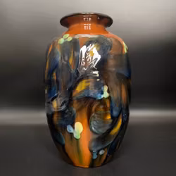 Hermann August Kähler, vaso in ceramica, firmato