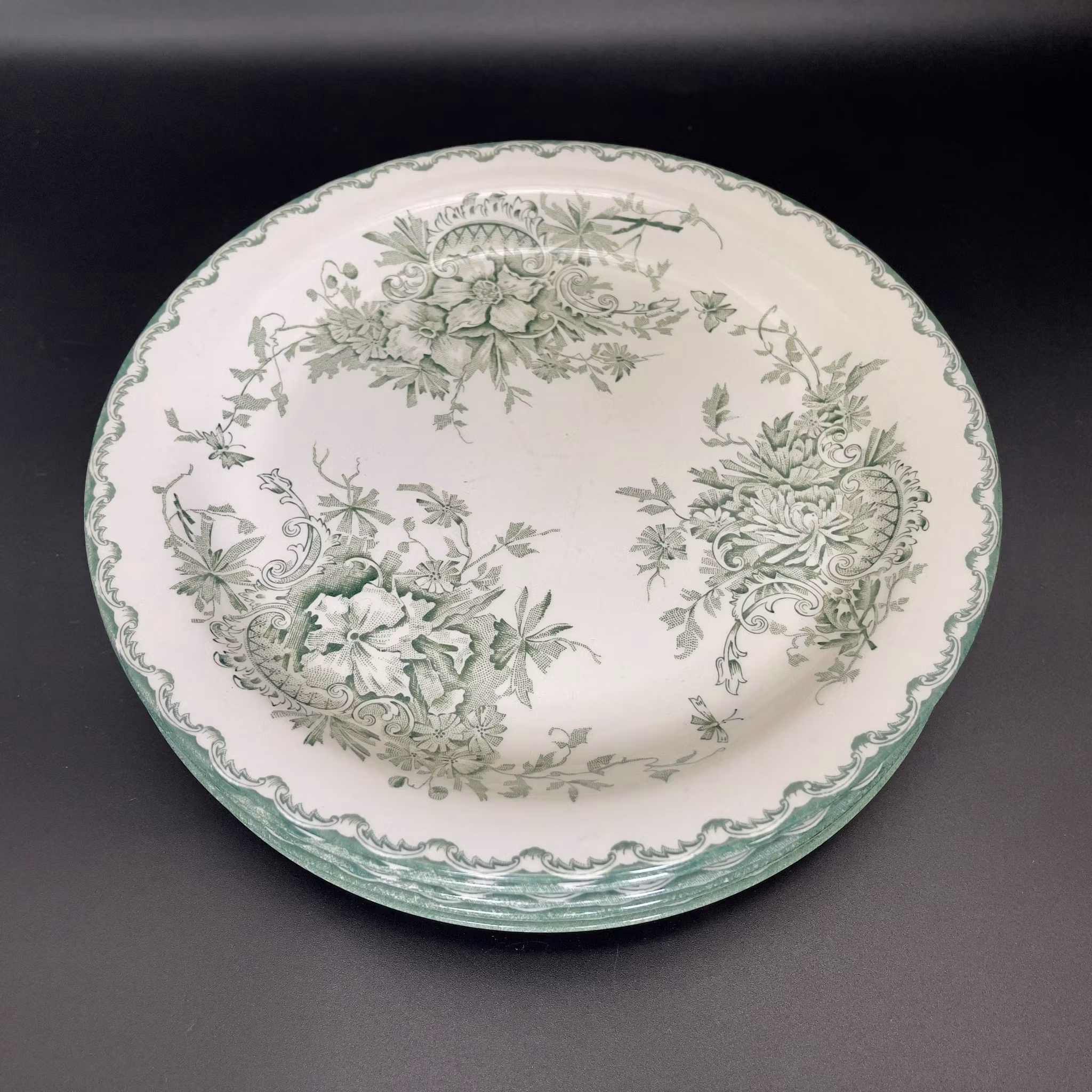 Rörstrand, Green Anna 7 pcs Dinner plates design Carl Harry Ståhlane