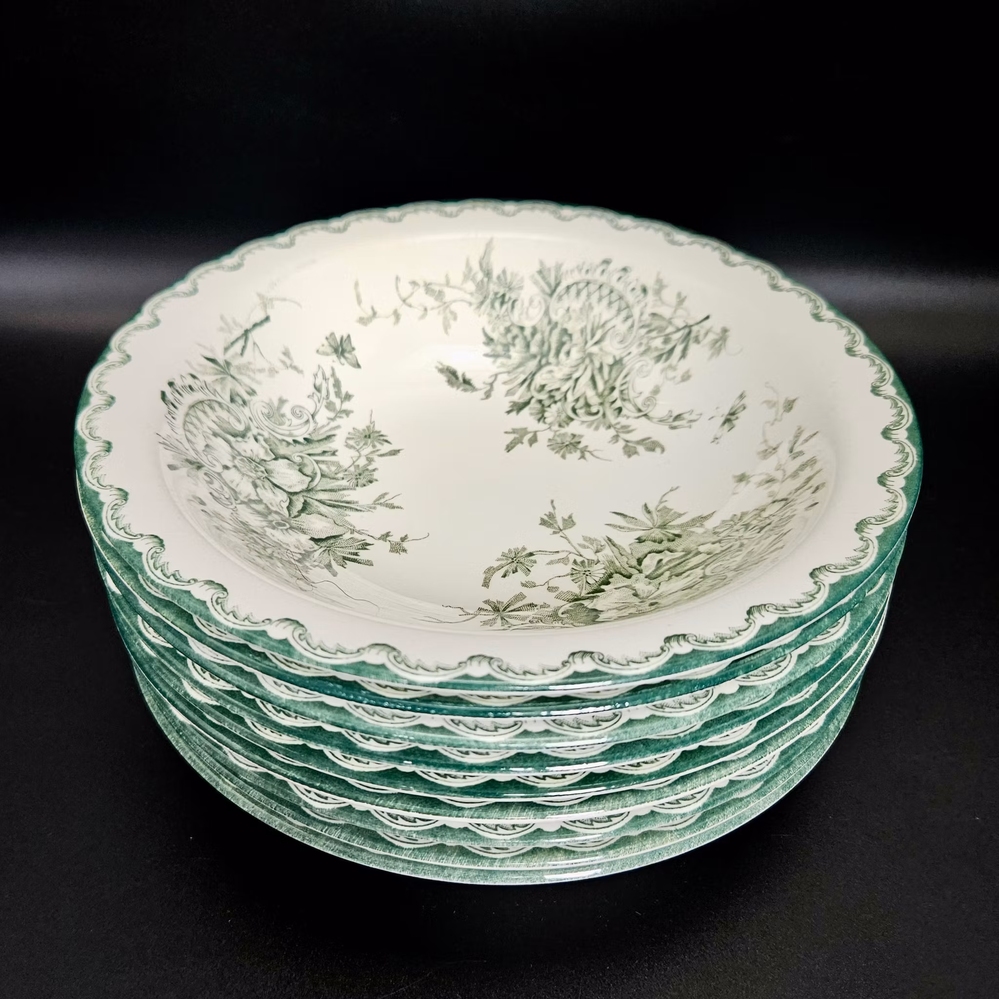 Rörstrand - Grønn Anna - 9 dype tallerkener