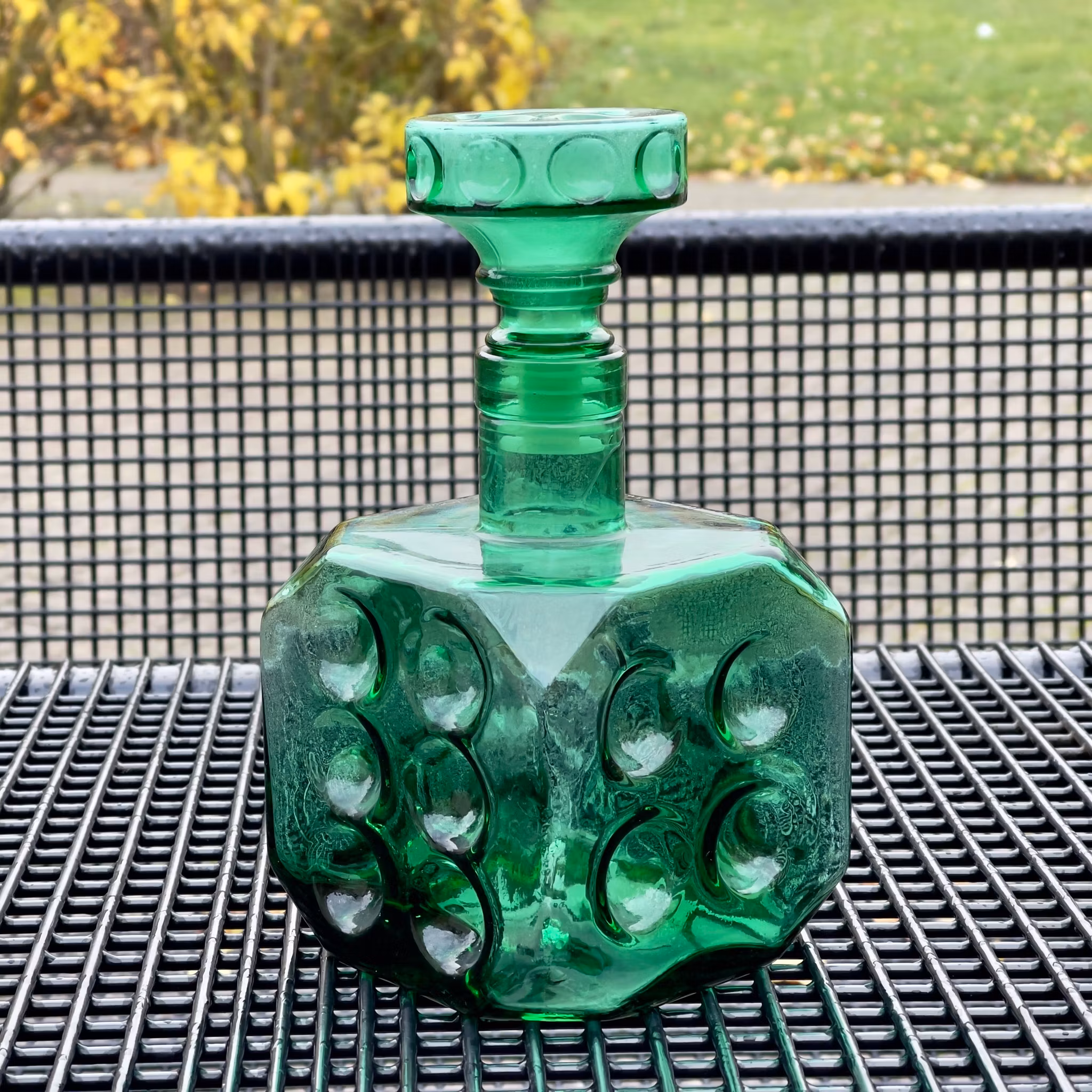 Flaske vase terninger, glass