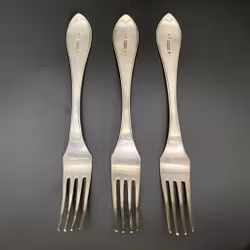 Fourchettes en argent 3 pièces, Jacob Möller, Malmö 1807