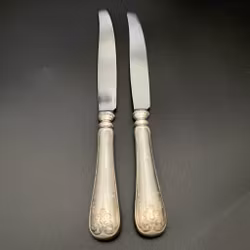 2 silver dinner knives, Jernbolaget Eskilstuna 1912