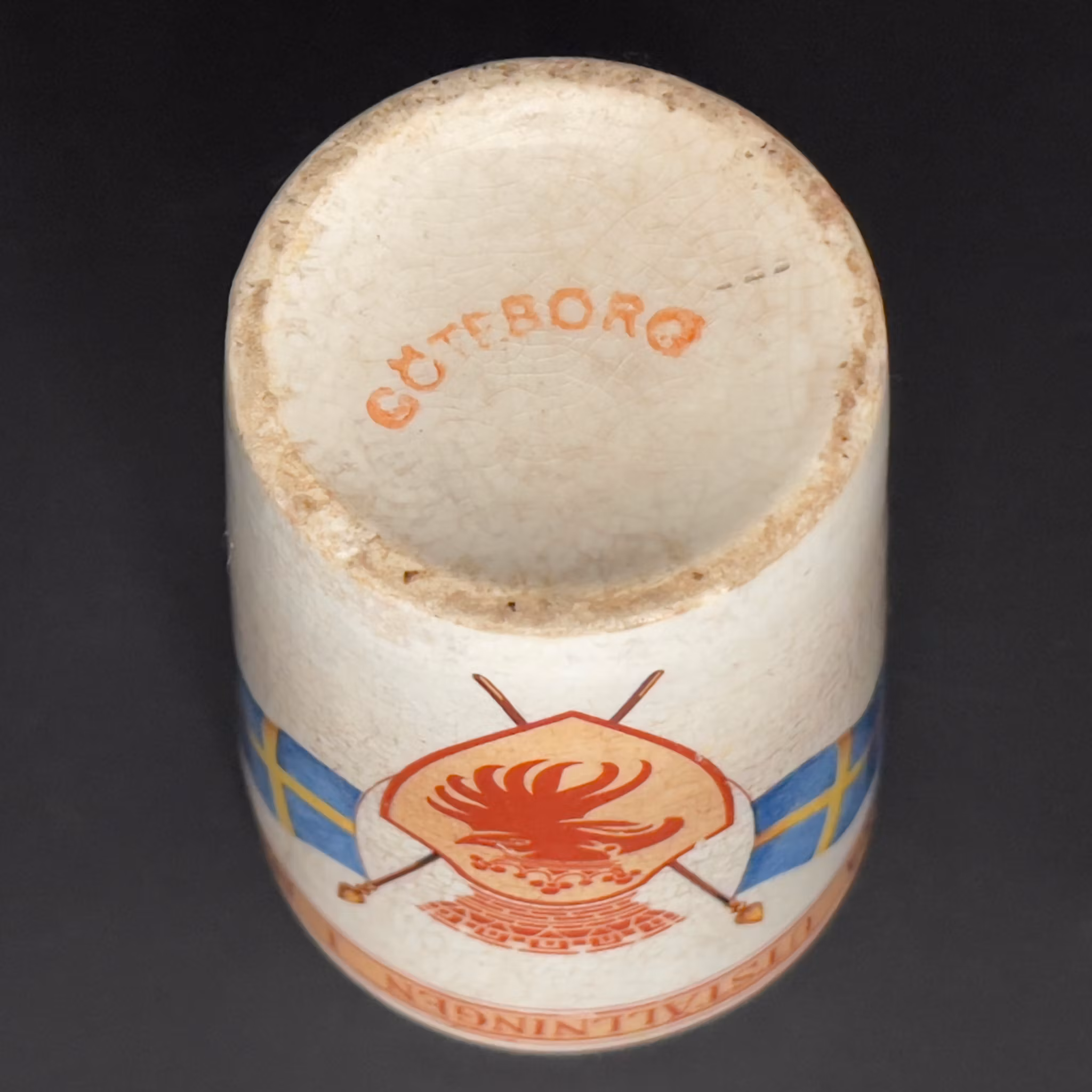 Minnesmugg, Göteborgs porslin, Malmö 1914