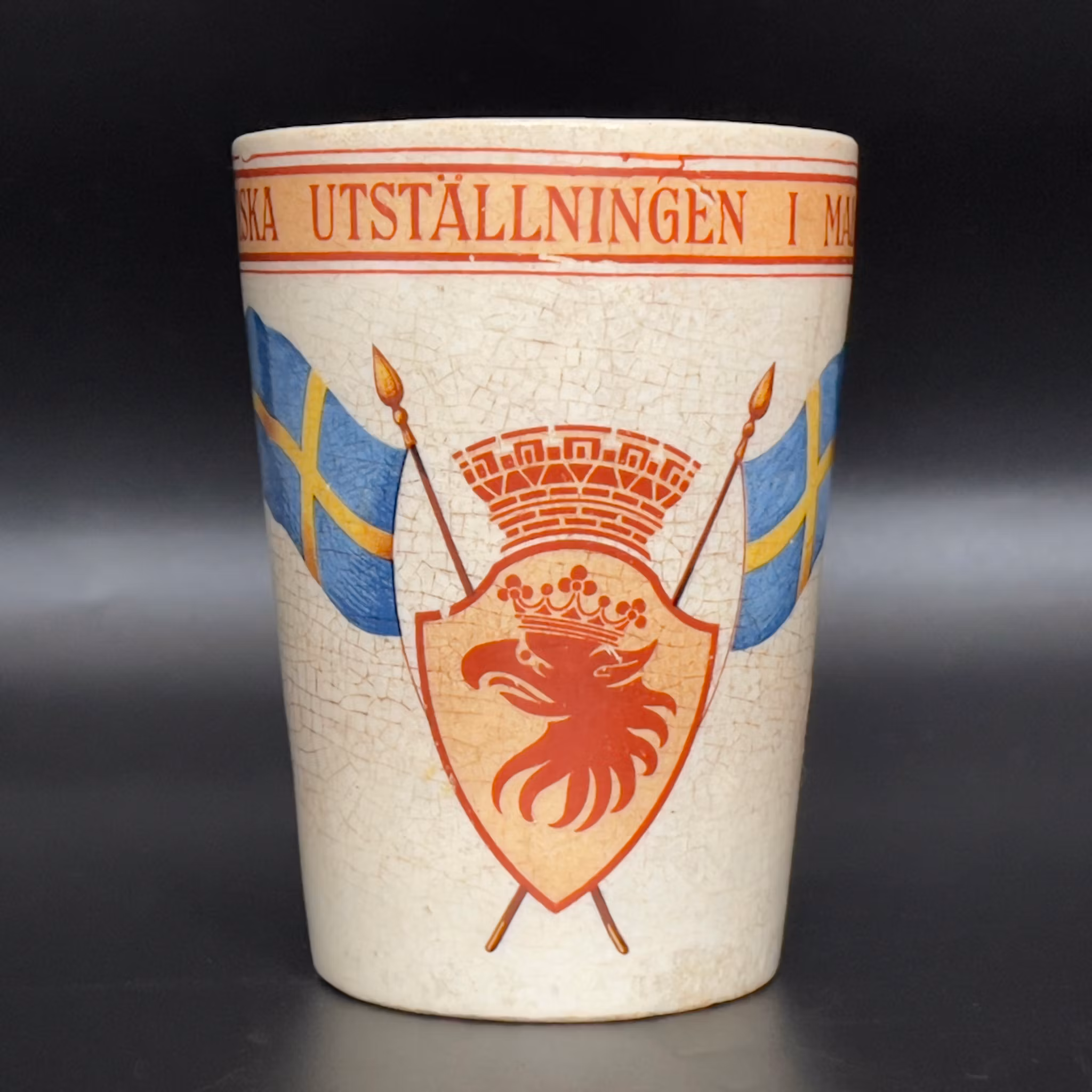 Minnesmugg, Göteborgs porslin, Malmö 1914