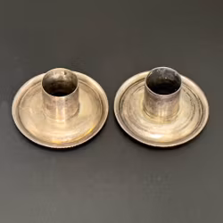 2 stk, gustaviansk sølv lysestage, engelske stempler