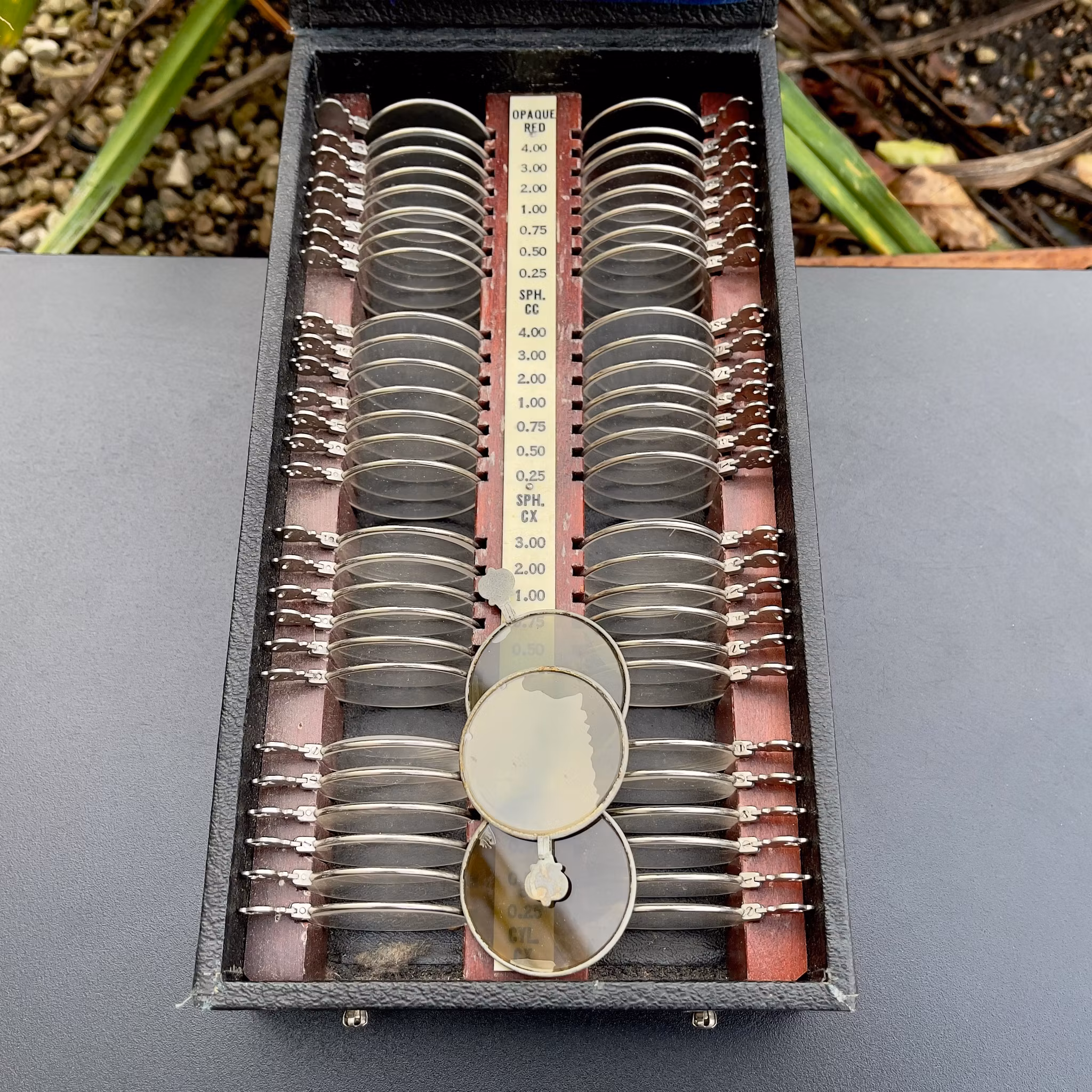 Étui à lentilles d opticien - Ensemble de lentilles d échantillon de vision pour ophtalmologiste.