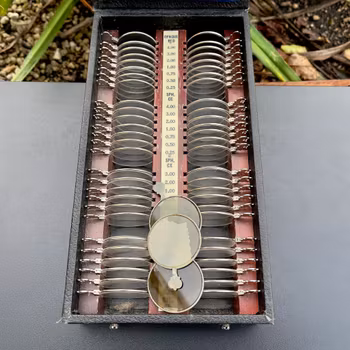 Optiker linsfodral - Ögonläkare Syn Prov lins uppsättning.