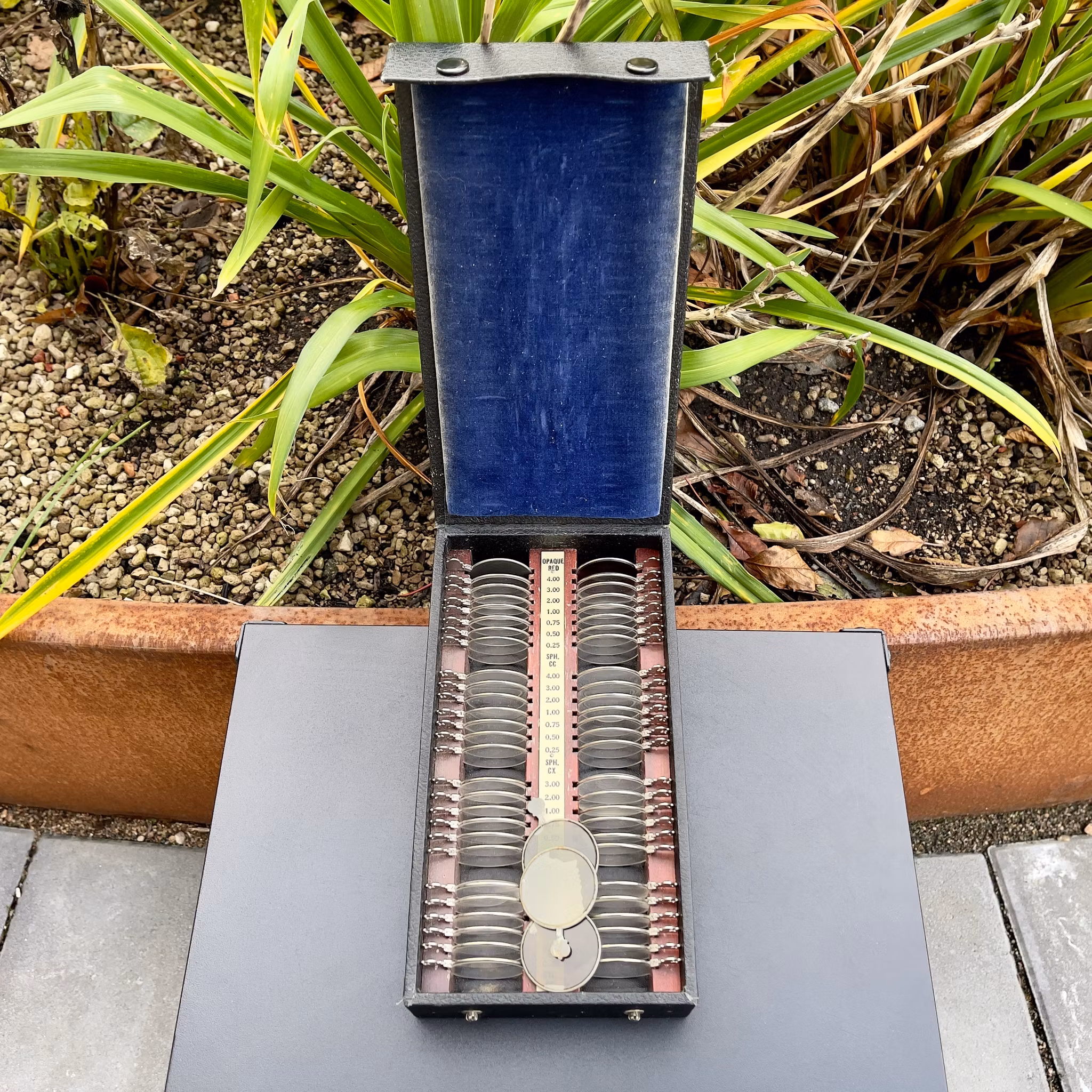 Étui à lentilles d opticien - Ensemble de lentilles d échantillon de vision pour ophtalmologiste.