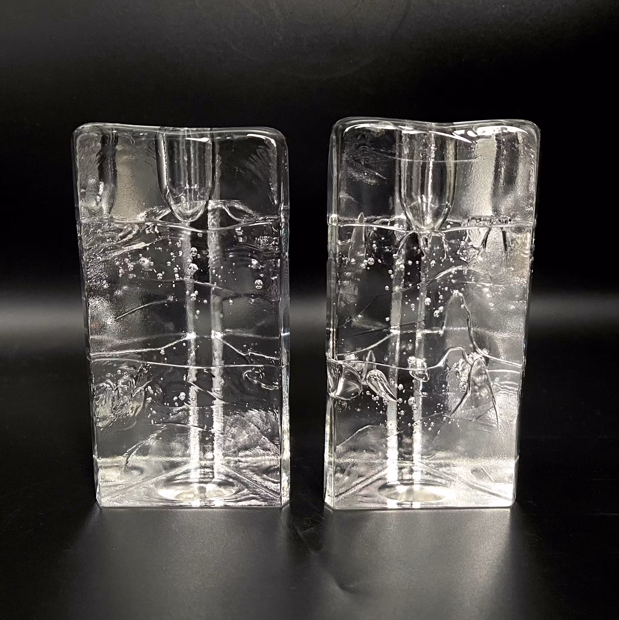 Timo Sarpaneva - Iittala - kaksi kynttilänjalkaa