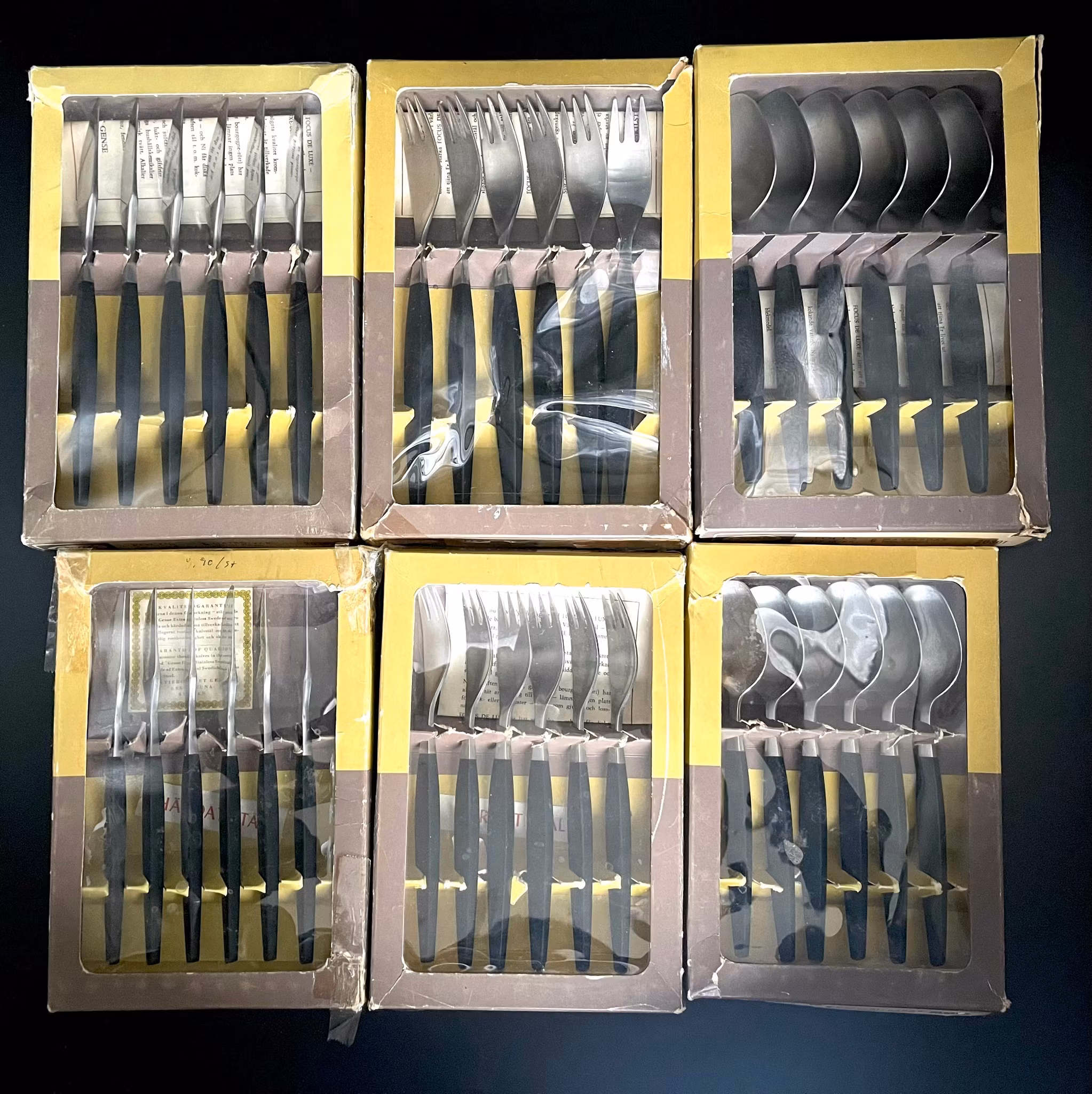 Folke Arström, bestickservis, 36 delar, Focus Delux, Gense