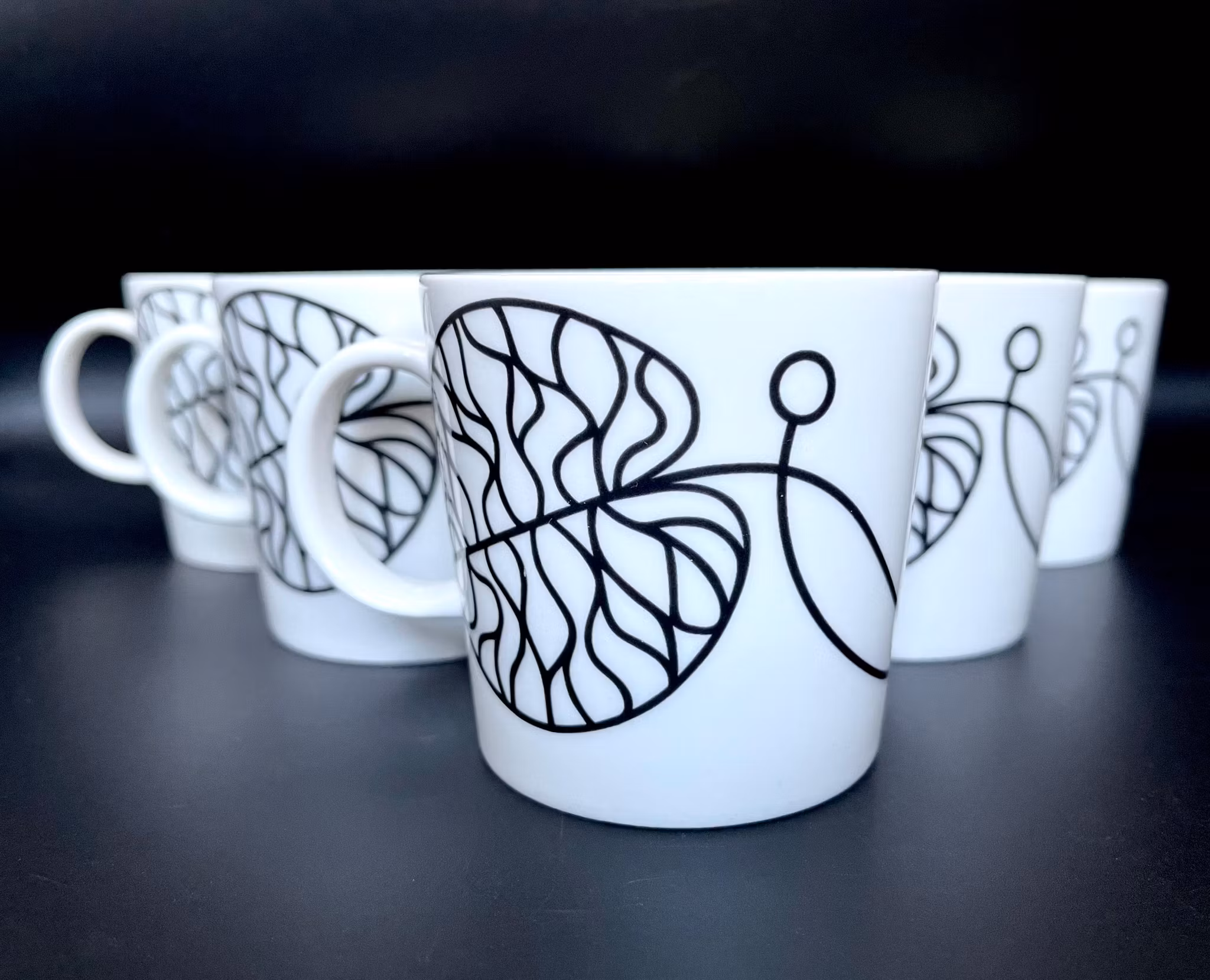 6 piezas - Tazas Iittala Marimekko, Bottna