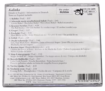 Kalinka, Balalaika Ensemble Volga, CD