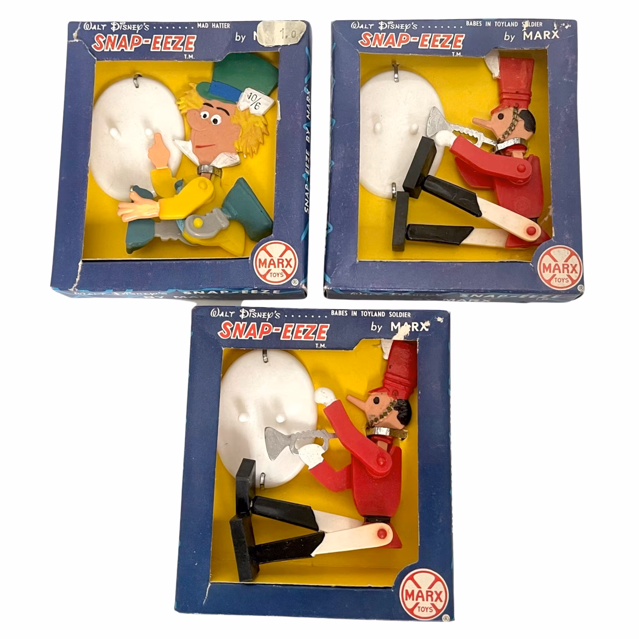 5 stuks, Marx Toys Snap Eeze, Disney Leksaksland beeldjes