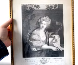 Portrett, Cvmana Virgilii, Kobberstikk 1700-tallet.