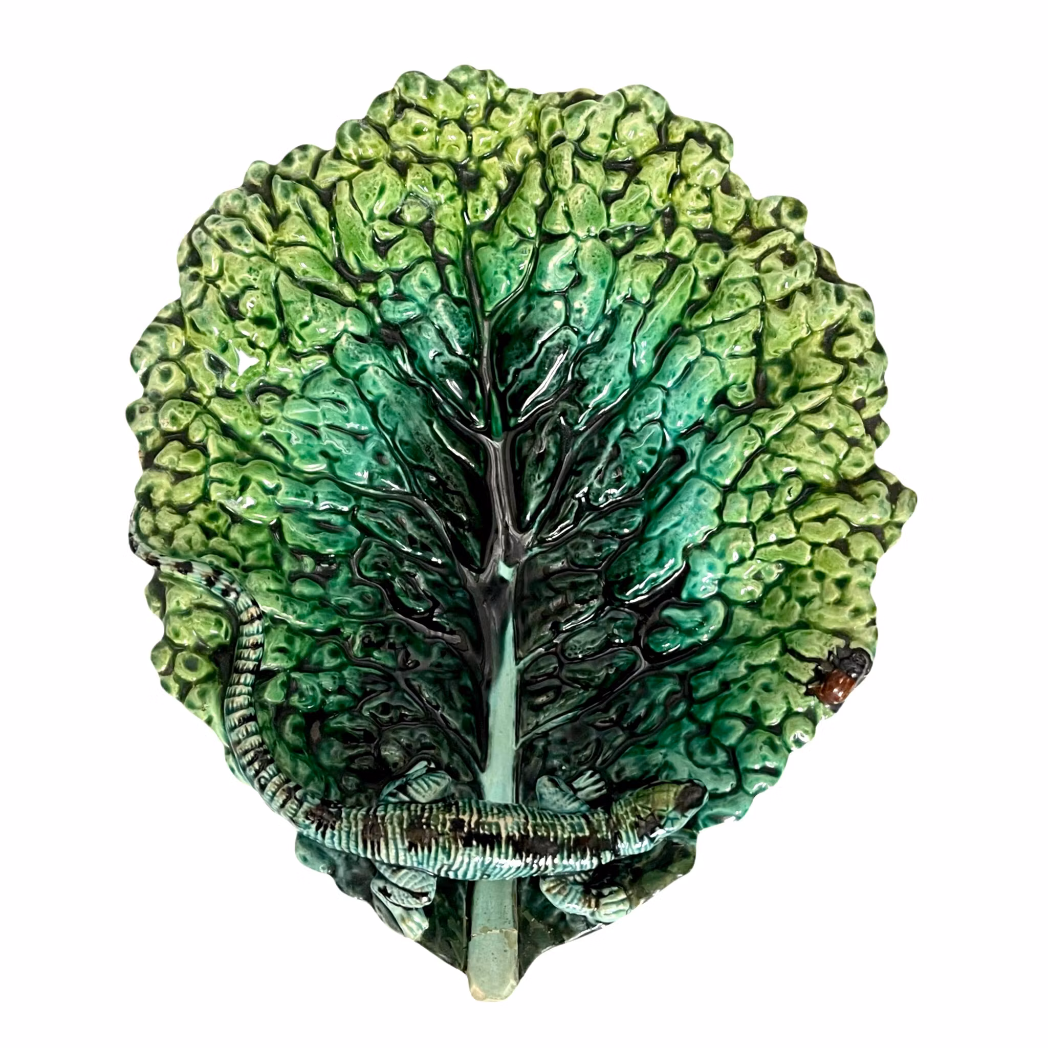 Hugo Lonitiz, assiette en majolique, Allemagne 19e siècle