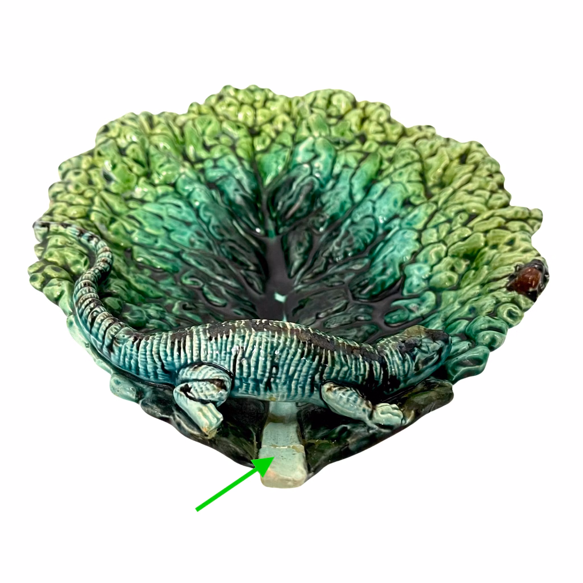 Hugo Lonitiz, assiette en majolique, Allemagne 19e siècle