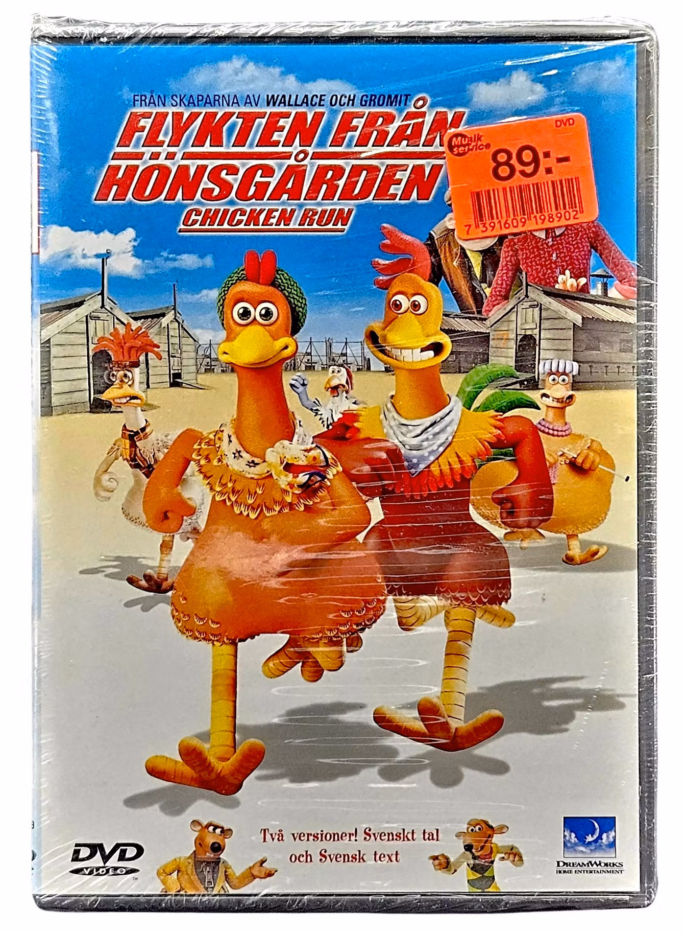 Flykten Från Hönsgården, Chicken Run, DVD NY