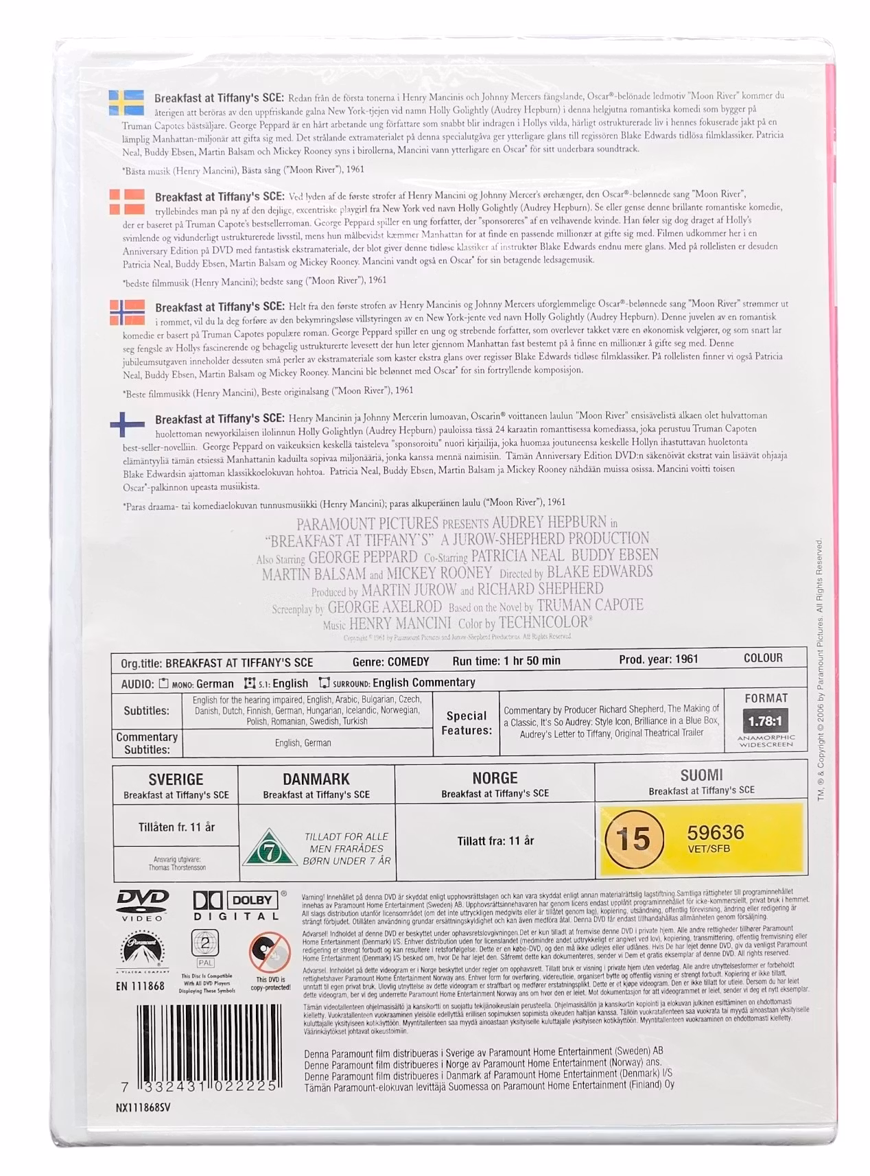 Breakfast At Tiffanys, DVD NY