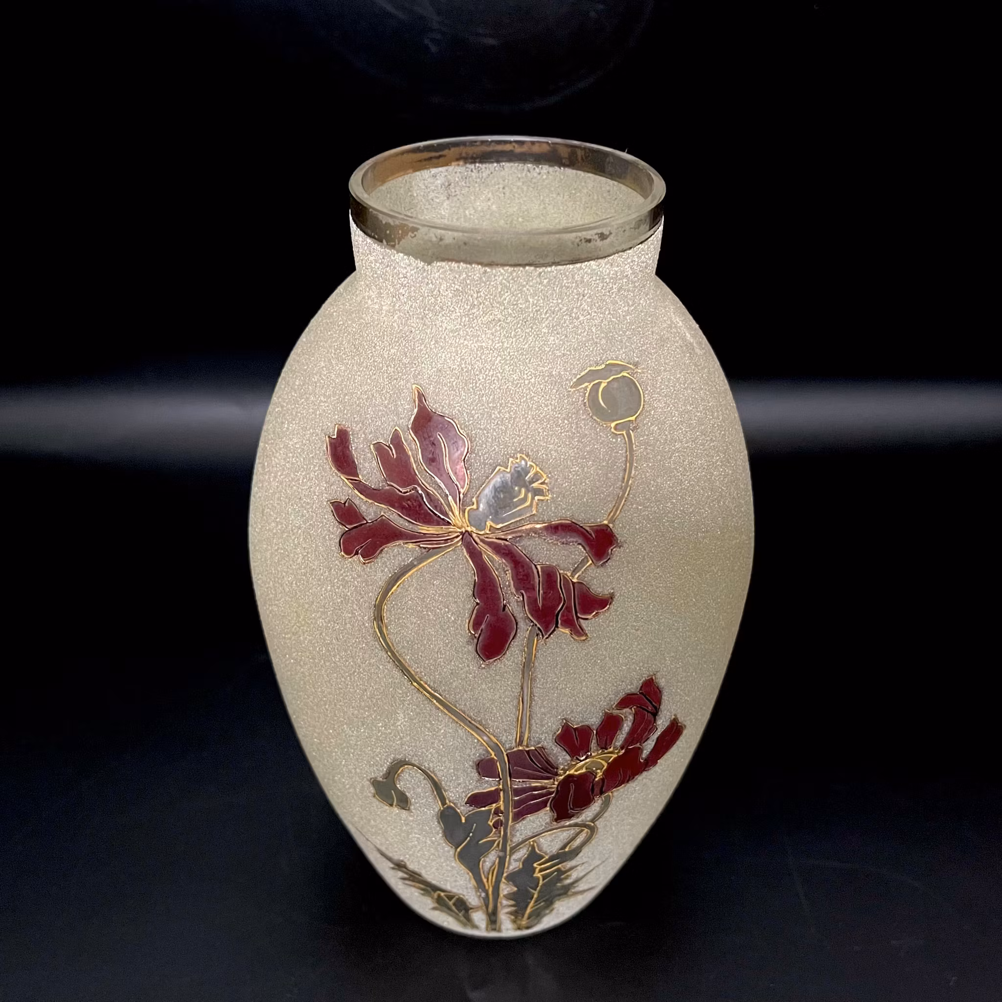 Vintage, kunstglassvase, signert