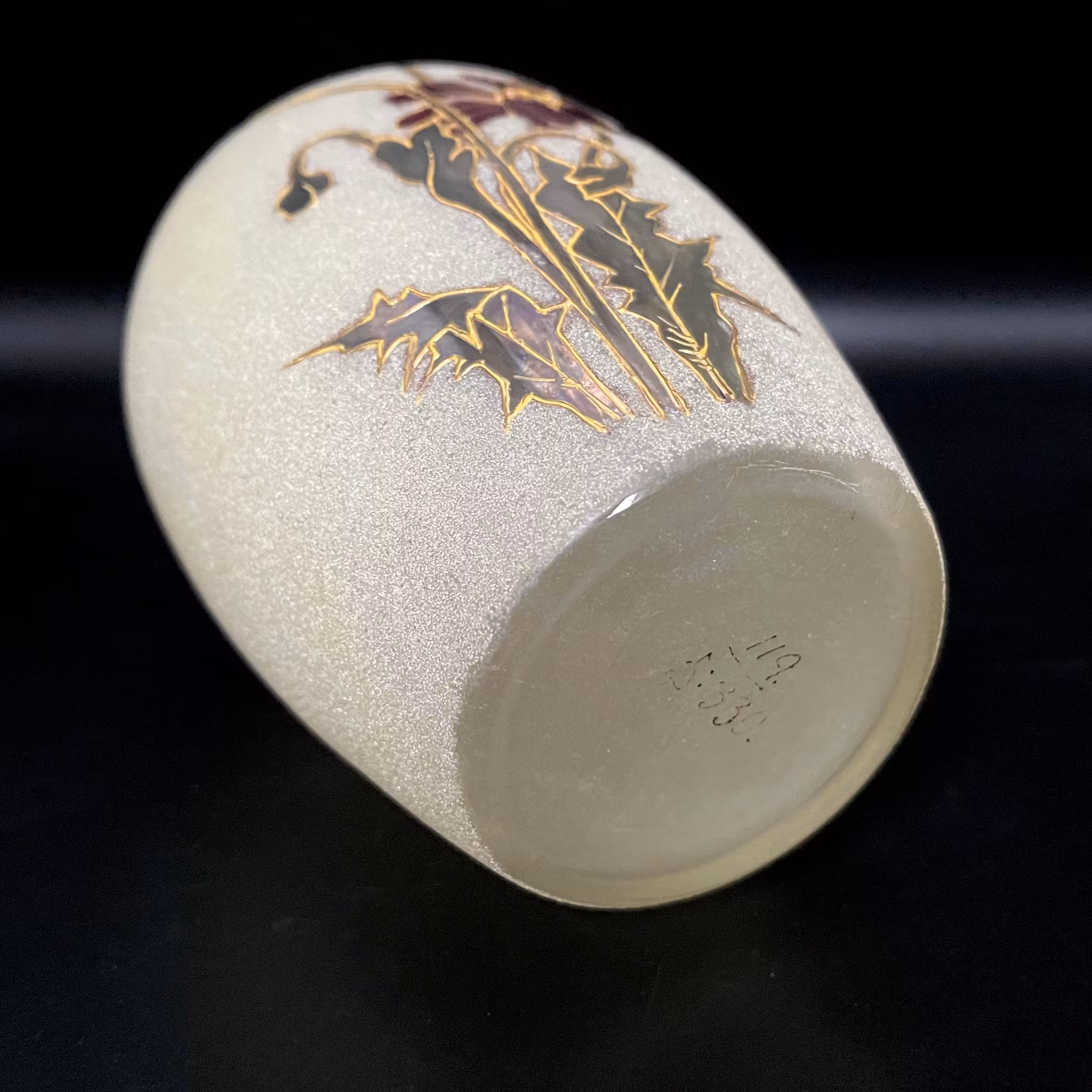 Vintage, kunstglassvase, signert