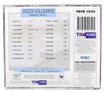 Dizzy Gillespie, Sweet Soul, CD