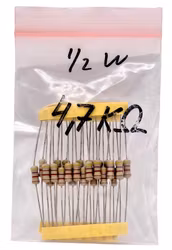 Glass Glaze Resistor, 0,5 W And 4,7 kOhm
