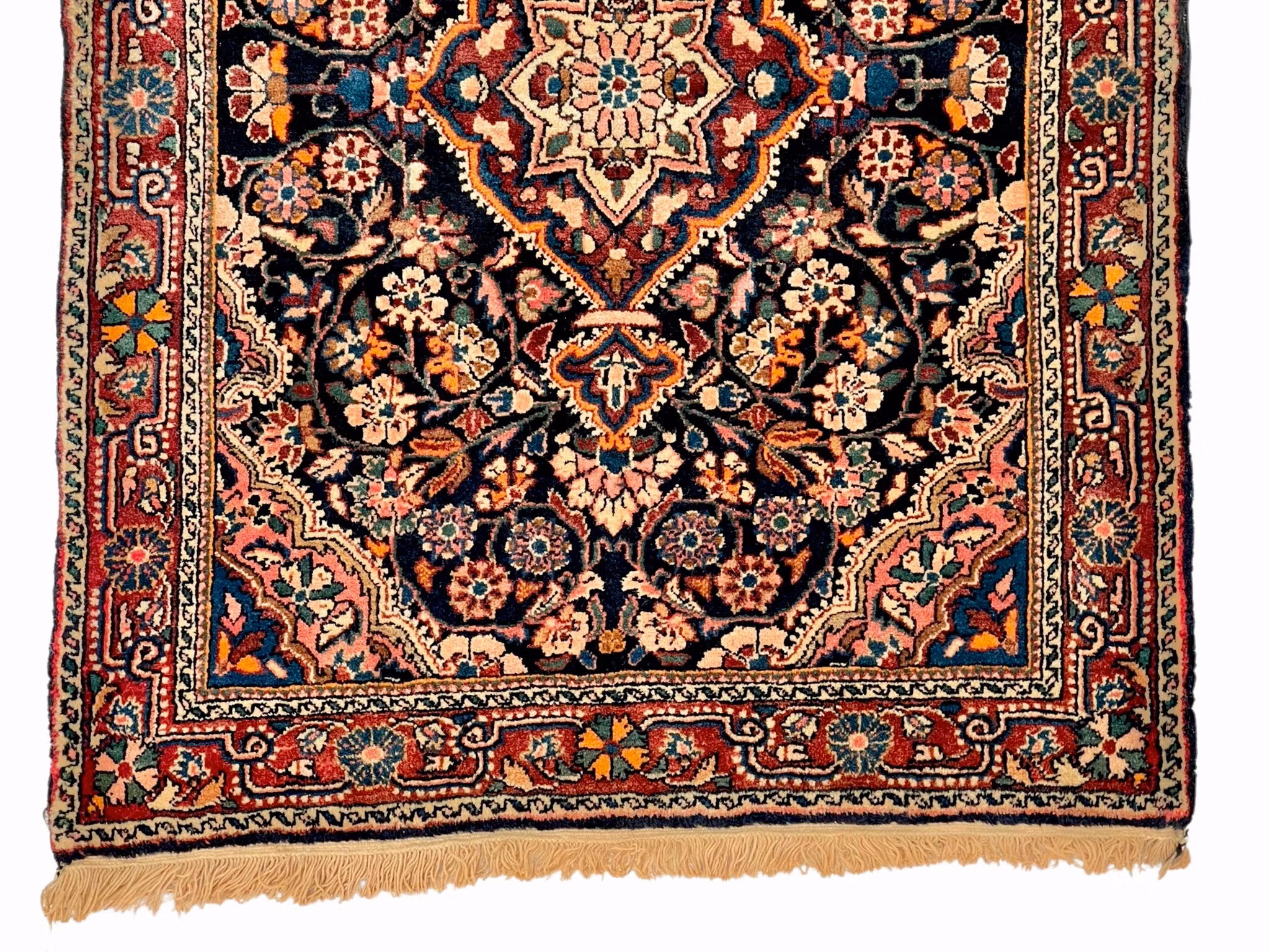 Antiker Woll-auf-Wollteppich, ca. 96 x 67 cm