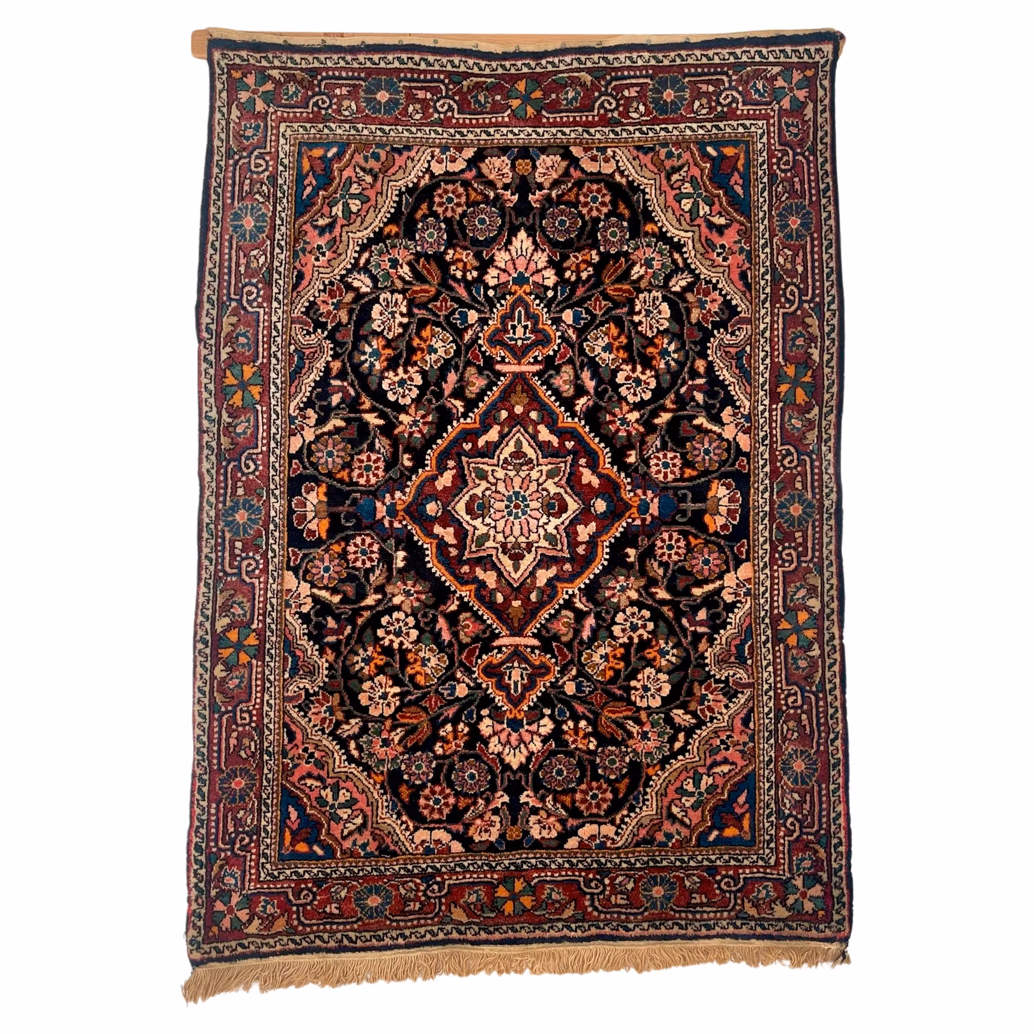 Antiker Woll-auf-Wollteppich, ca. 96 x 67 cm