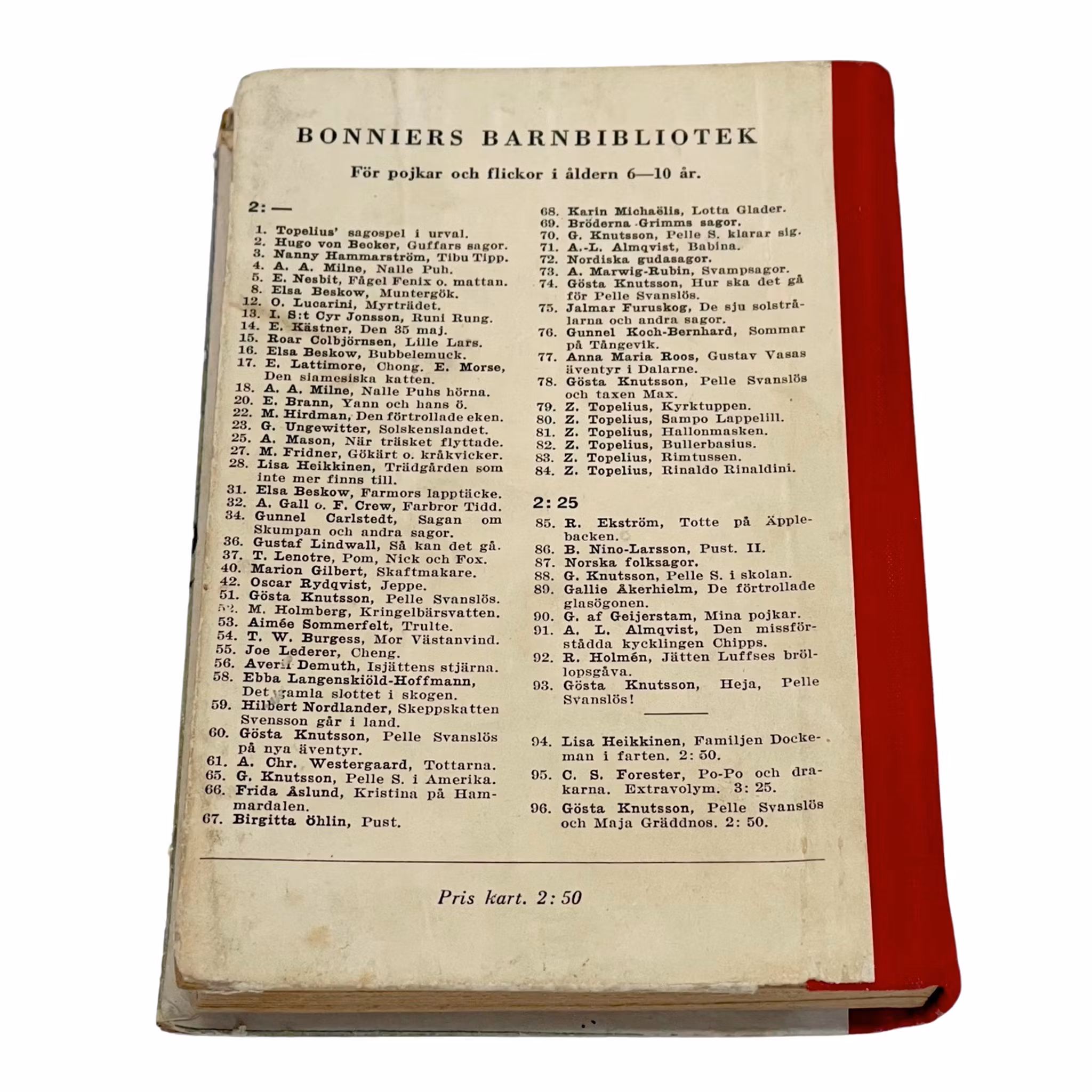 Książka dla dzieci, Pelle Svanslös, Gösta Knutsson 1947