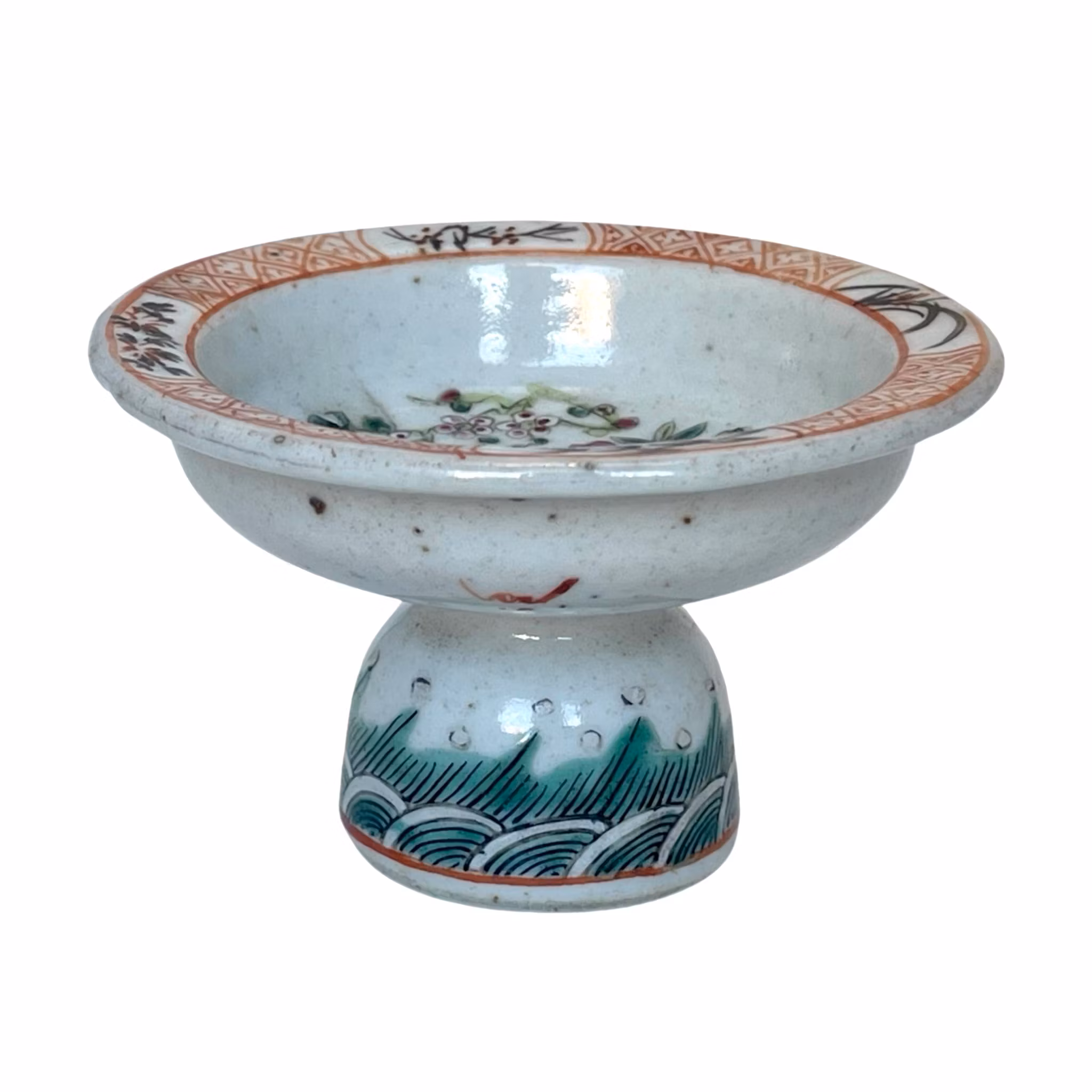 Skål på fod, porcelæn. Kina, 1800-tallet