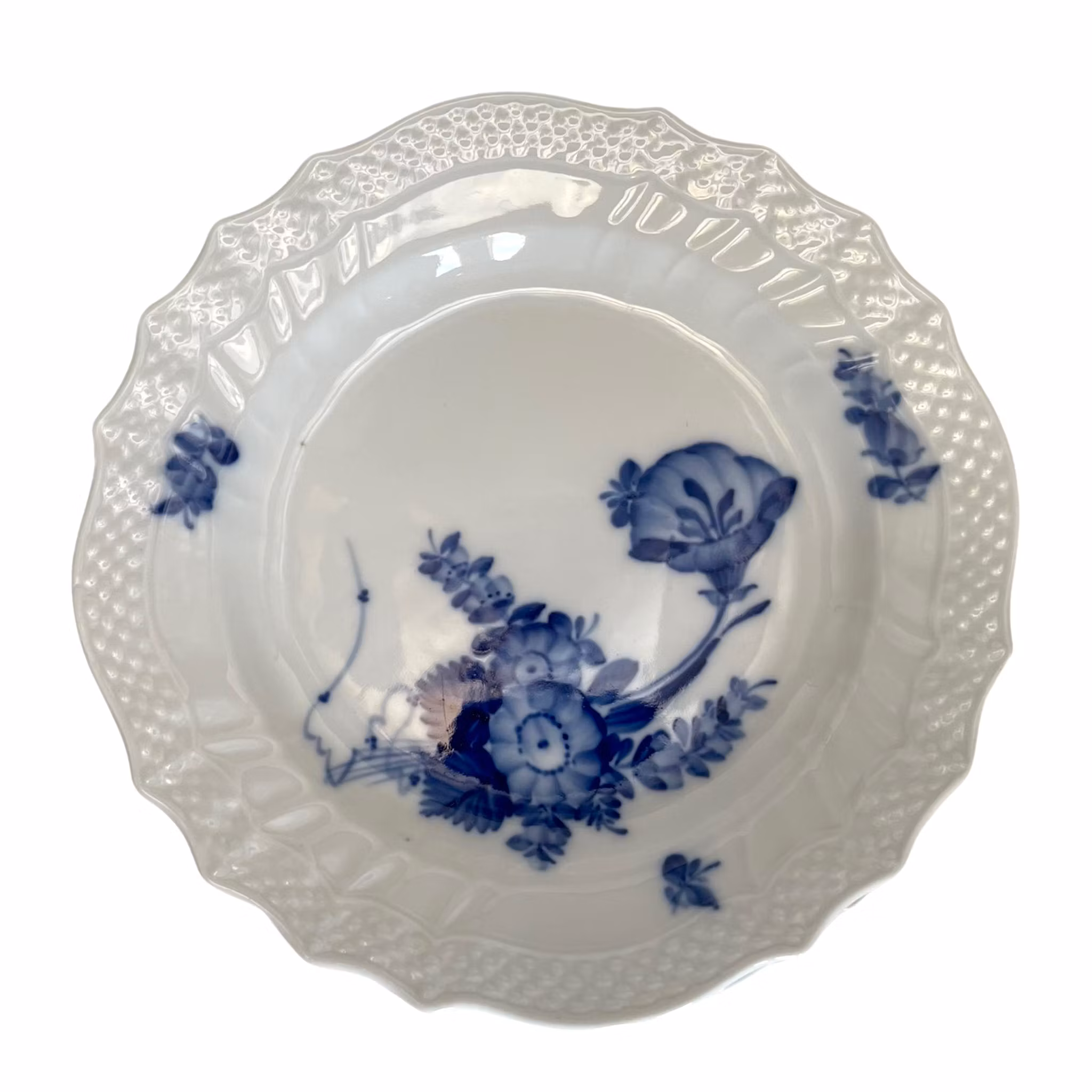 Royal Copenhagen, 6 sinikukkaposliinilautasta