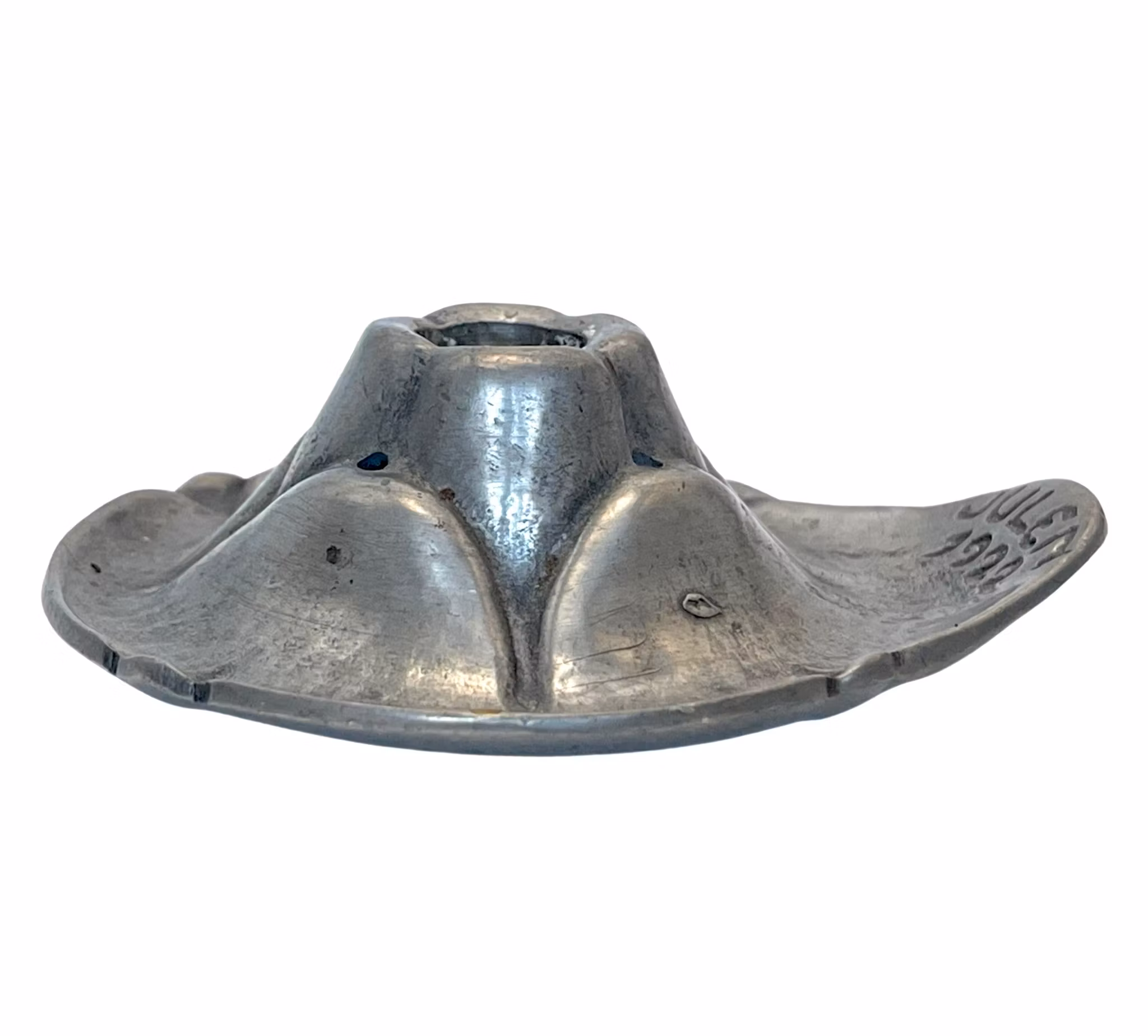 Tin candlestick from Christmas 1922 Denmark