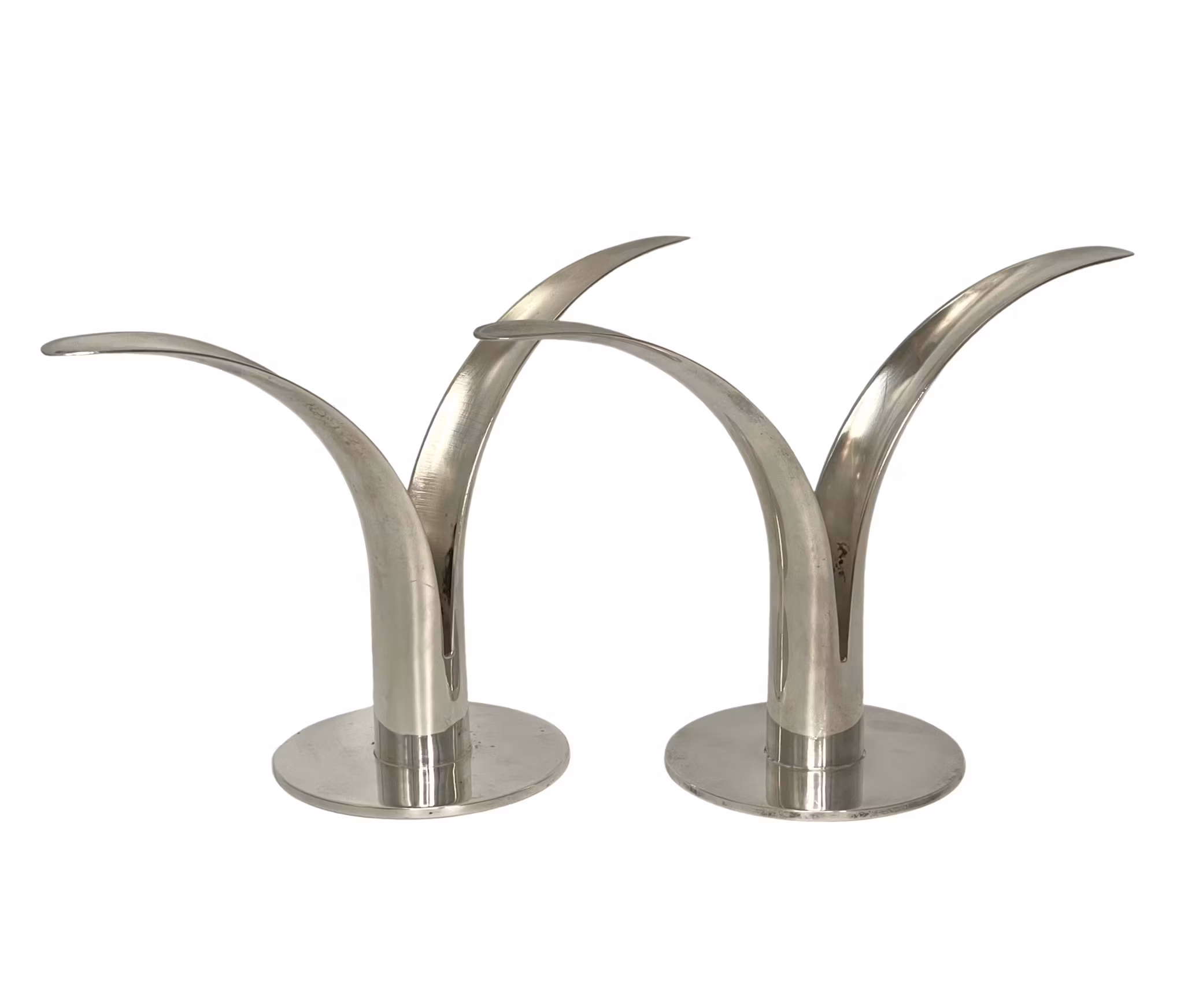 Świeczniki, para, srebro niklowe, Liljan, Ivar Ålenius Björk, Ystad Metall